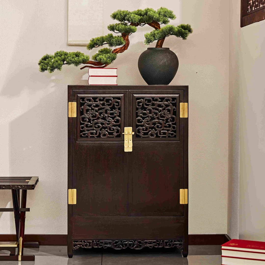 螭龙方角柜【喜器红木】086