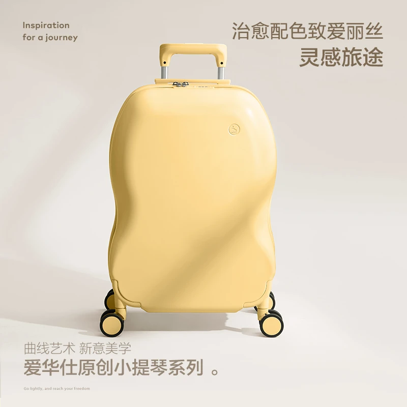 爱华仕20寸小型登机拉杆箱网红高品质行李箱女士高颜值密码旅行箱