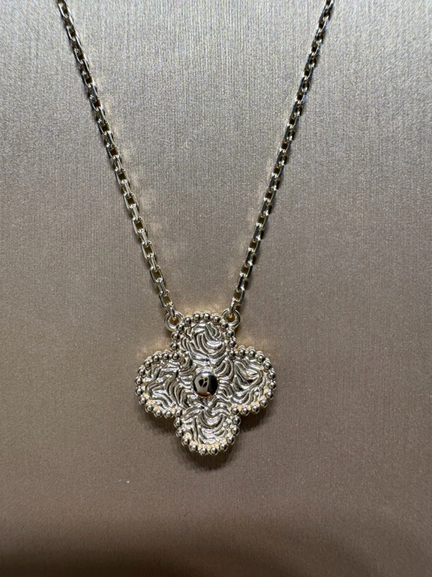 18k黄金烫金单花项链