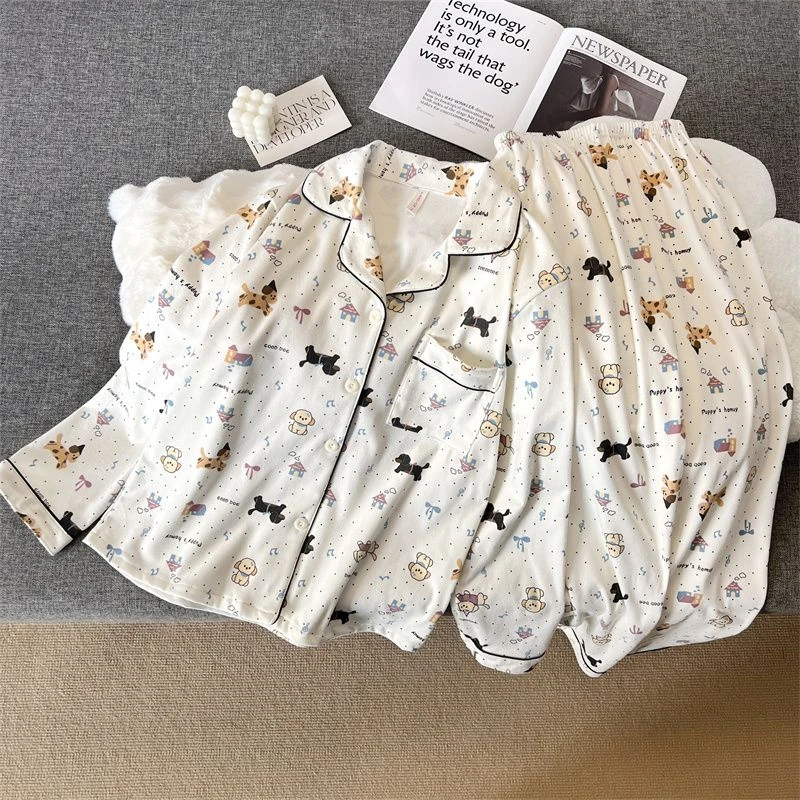 【外贸订单】芯语婷秋冬双面磨毛德绒甜美女士睡衣保暖家居服可外穿