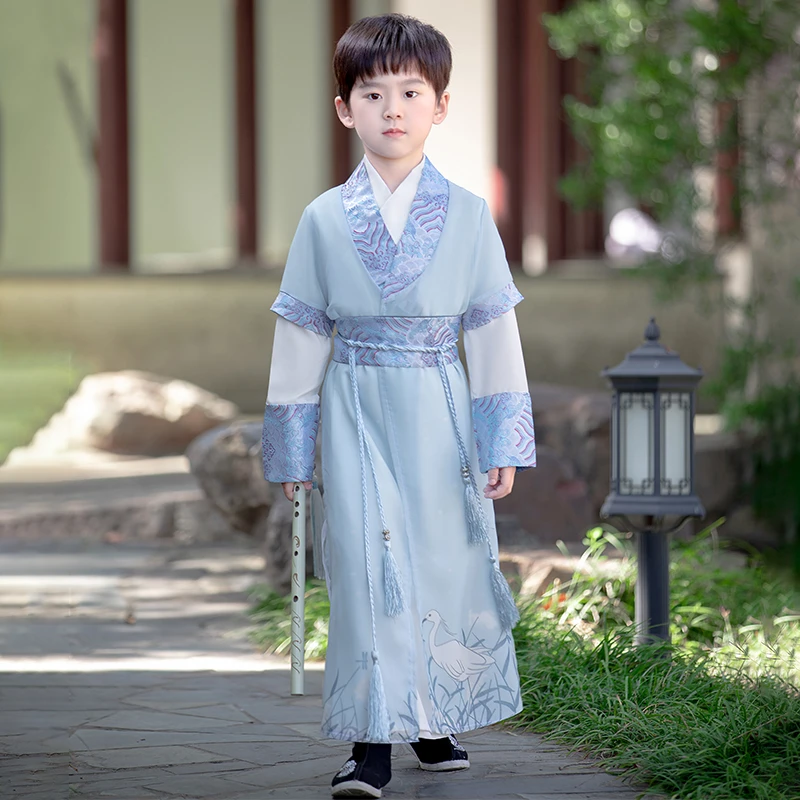 汉服男童夏少爷服古风男孩童装中国风儿童夏季国学服2025古装唐装