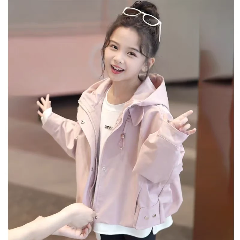女童外套秋装2024新款洋气儿童夹克上衣春秋款小女孩时髦童装衣服