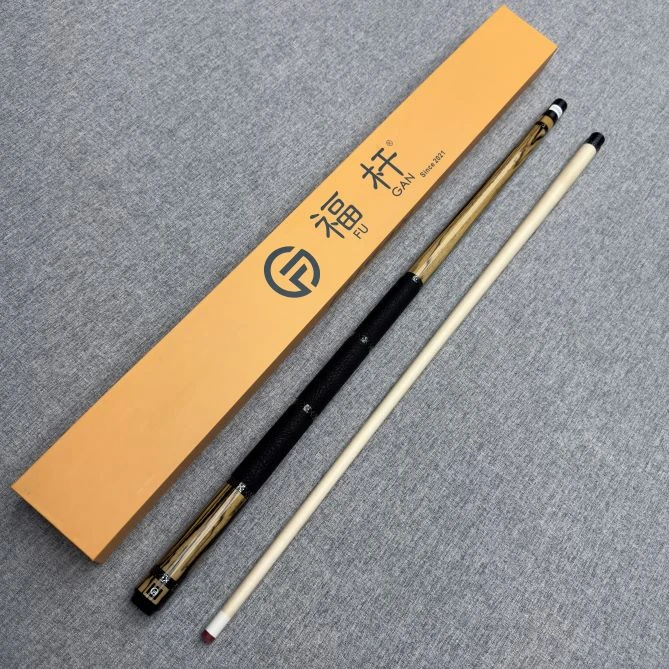 福杆FG台球杆 手工杆 三段式黑白檀素面