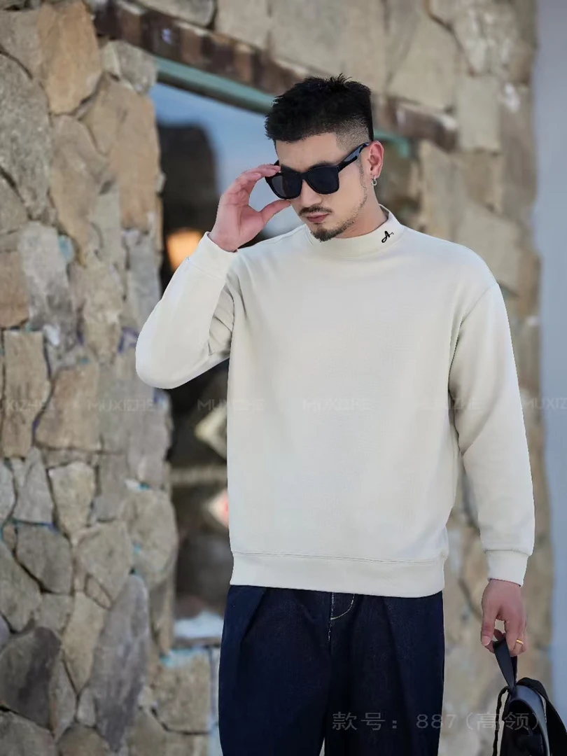 阔版卫衣潮版宽松休闲时尚百搭加绒圆领长袖