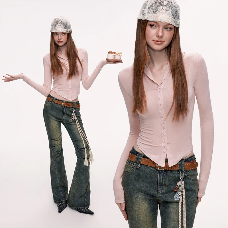 wooha 吾哈2024冬季新款S系列微透长袖T恤