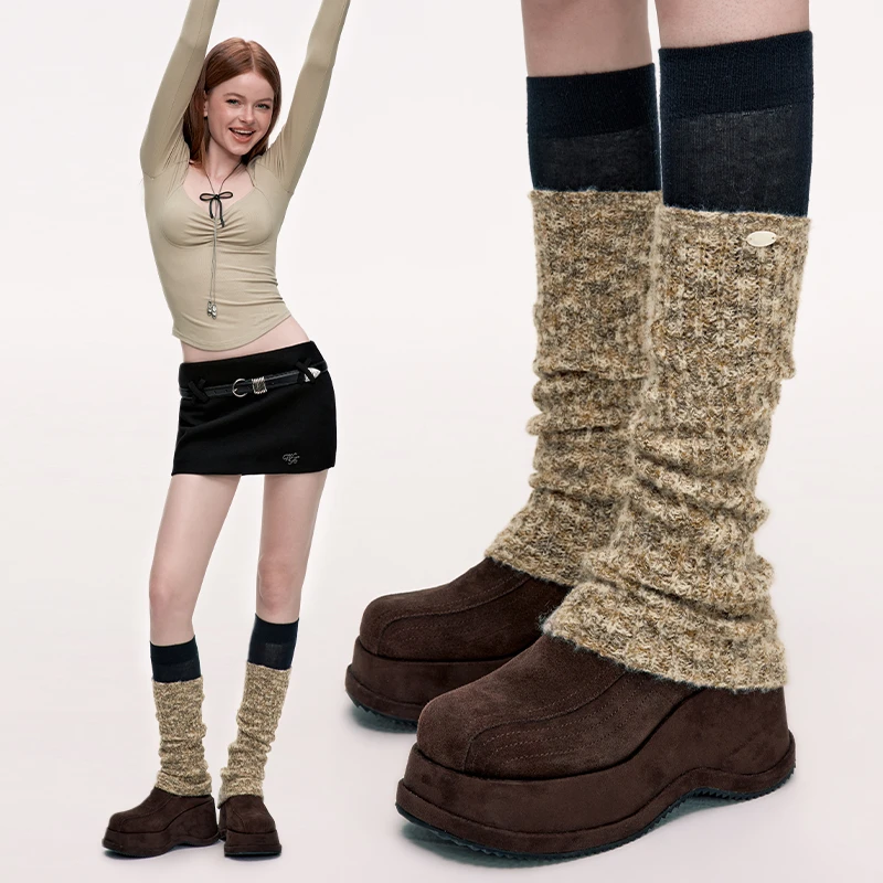 wooha 吾哈2024冬季新款扎染袜套