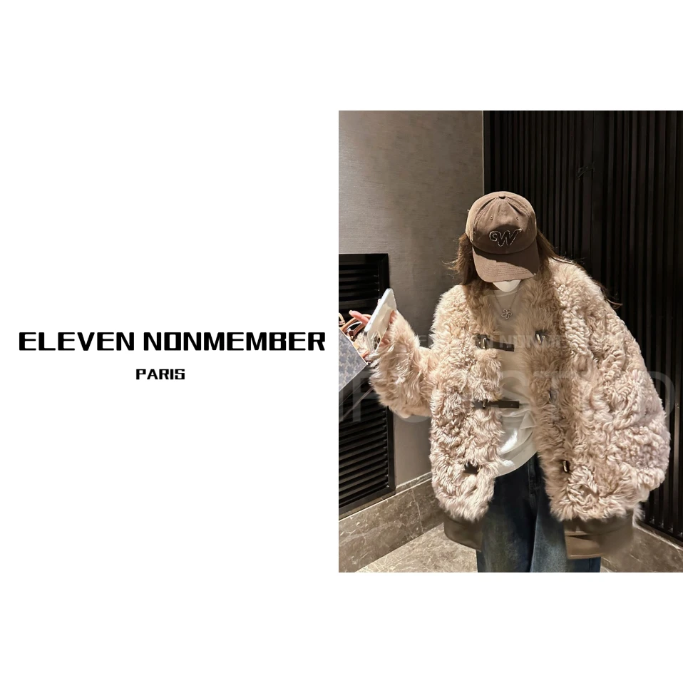 Eleven Nonmember “配皮小卷卷儿” GG8899 托卡皮毛一体外套