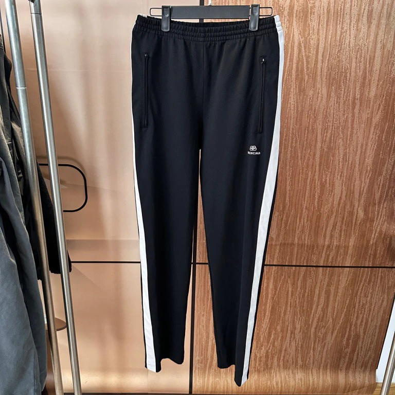 巴黎世家 Balenciaga 黑白条纹锁扣休闲长裤 36码 98新