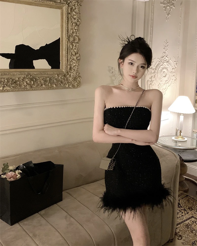 新号开播全场一件包邮辣妹短款连衣裙小众一字肩裙子气质时尚显瘦