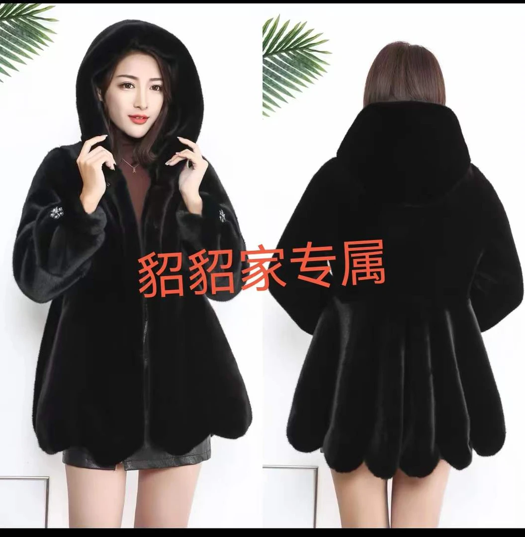 2024春季正品 女士经典十二浪仿貂外套
