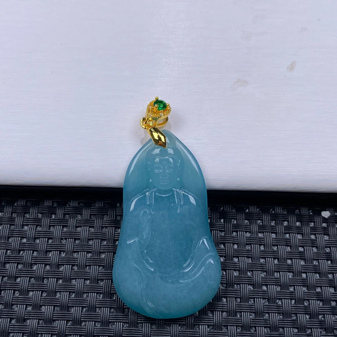 （珠宝严选） D054老蓝水佛一时尚吊坠精致百搭挂饰女款