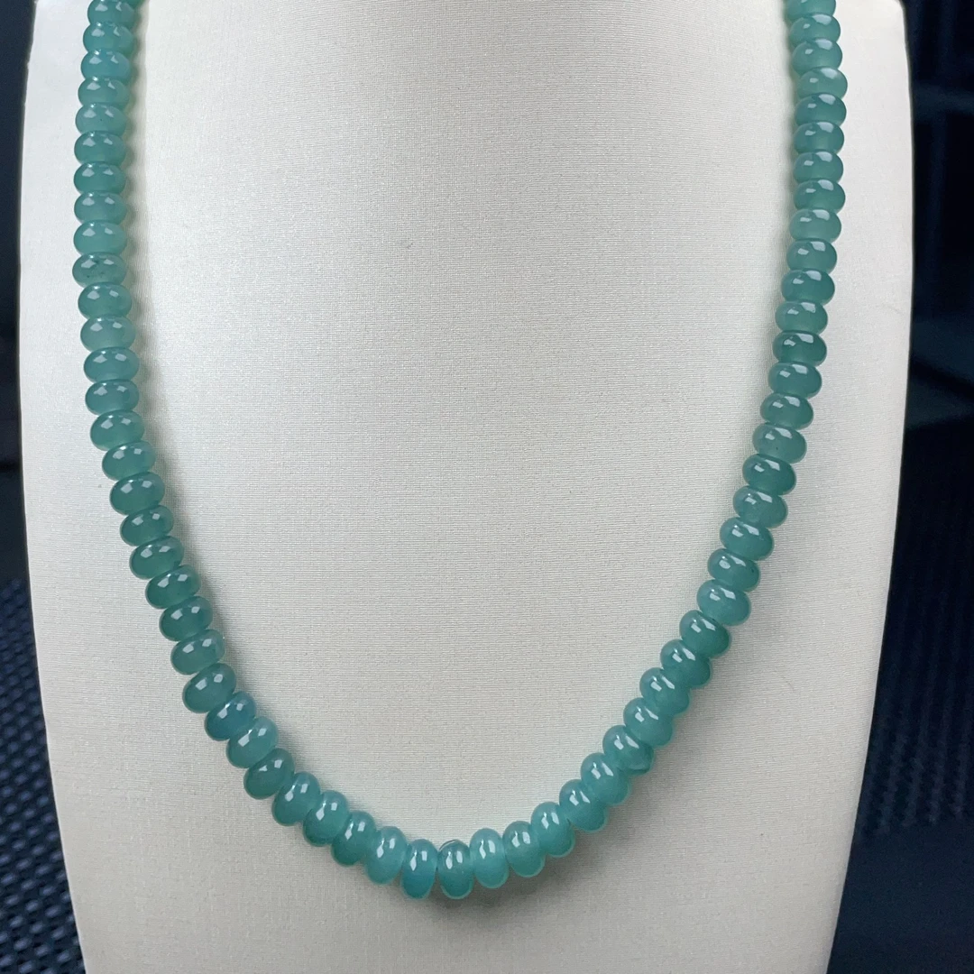 （珠宝严选）M037老蓝水算盘珠项链卡8妈妈项链