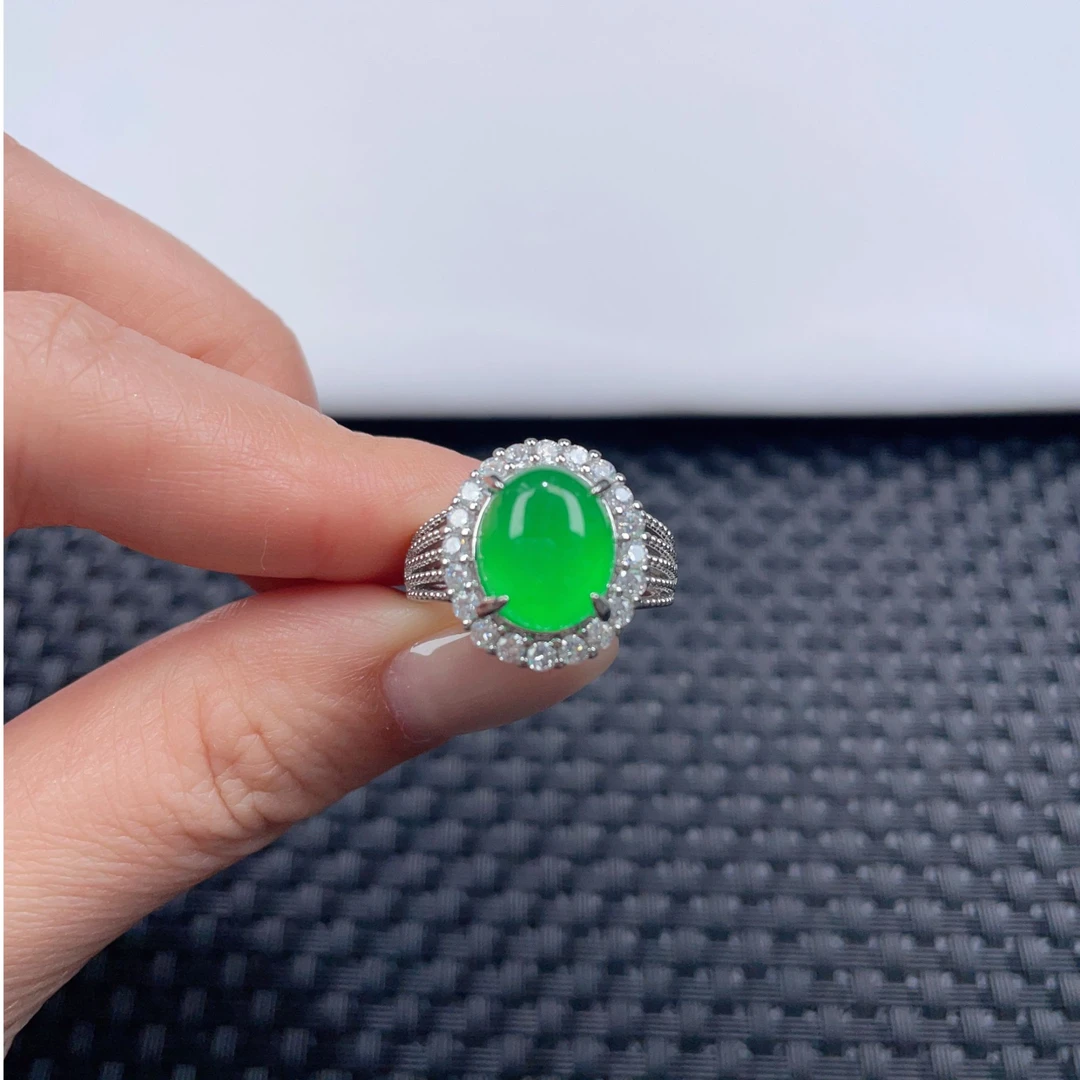 （清货）绿戒指款开口戒指D013