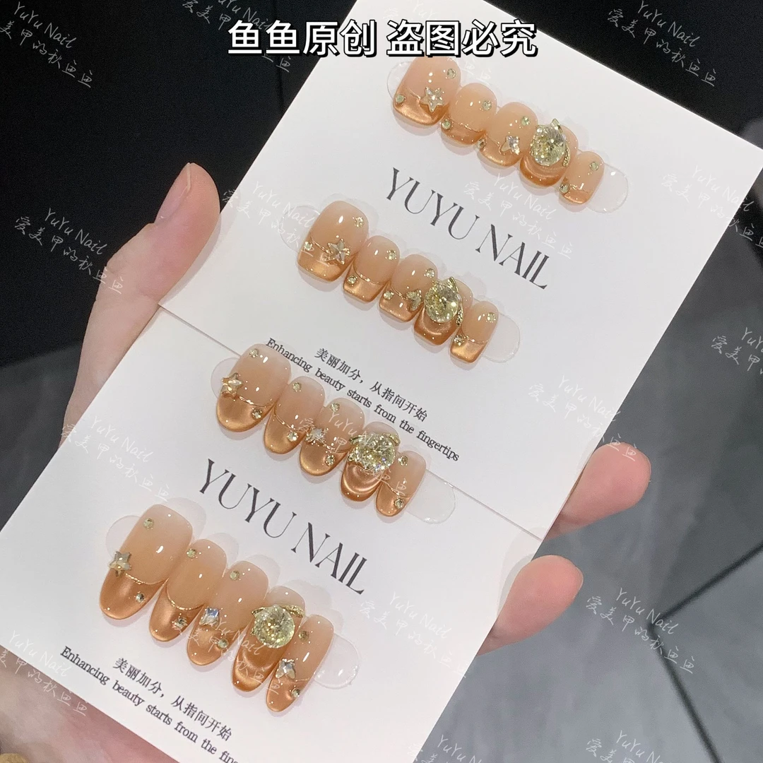 YUYU -【富贵迷人眼】 -5A级高碳锆石钻秋冬-小众设计师手工穿戴甲