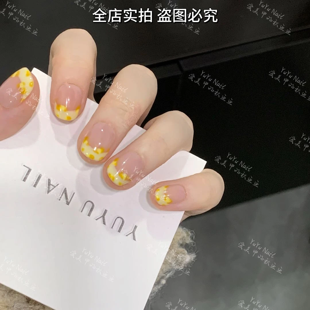 现货YUYU -【黄油饼干】 -手绘法式小豹纹-小众设计师手工穿戴甲