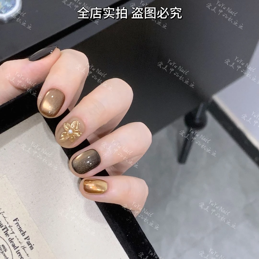 YUYU -【有钱花】 -纯手绘法式系列-小众设计师手工穿戴甲