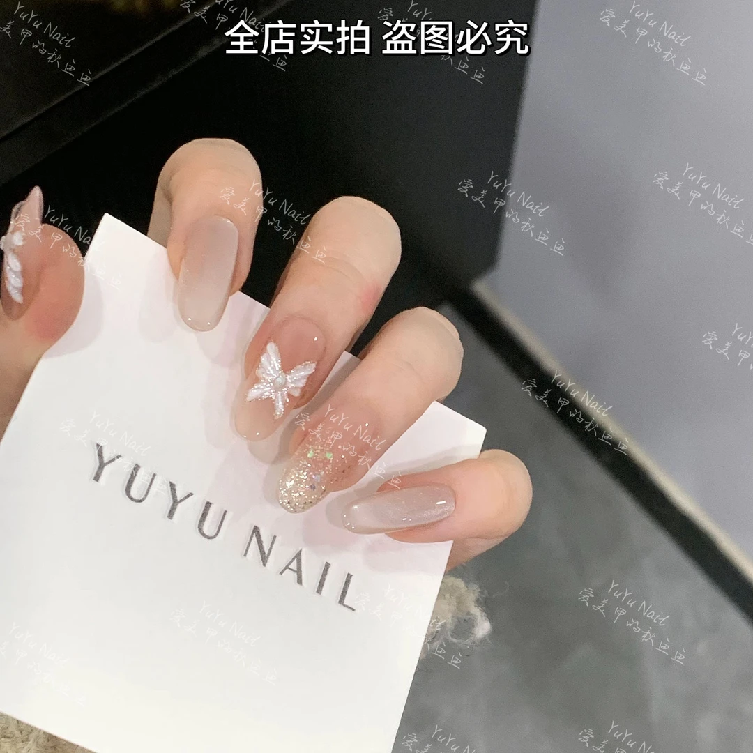 现货YUYU -【天使之翼】 -猫眼手绘-小众设计师手工穿戴甲