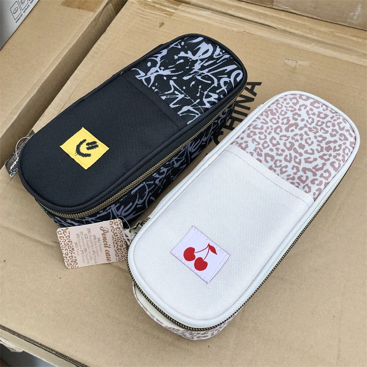 微瑕！简约大容量笔袋铅笔文具盒收纳袋化妆包帆布口袋耐磨加厚