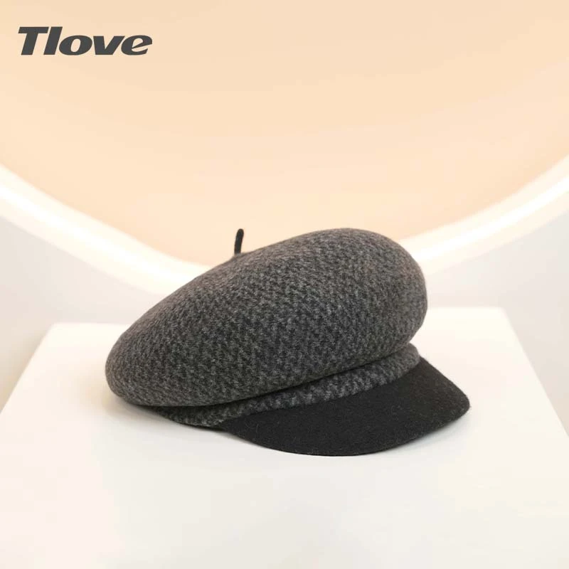 9599+tlove时尚新款鸭舌帽报童帽