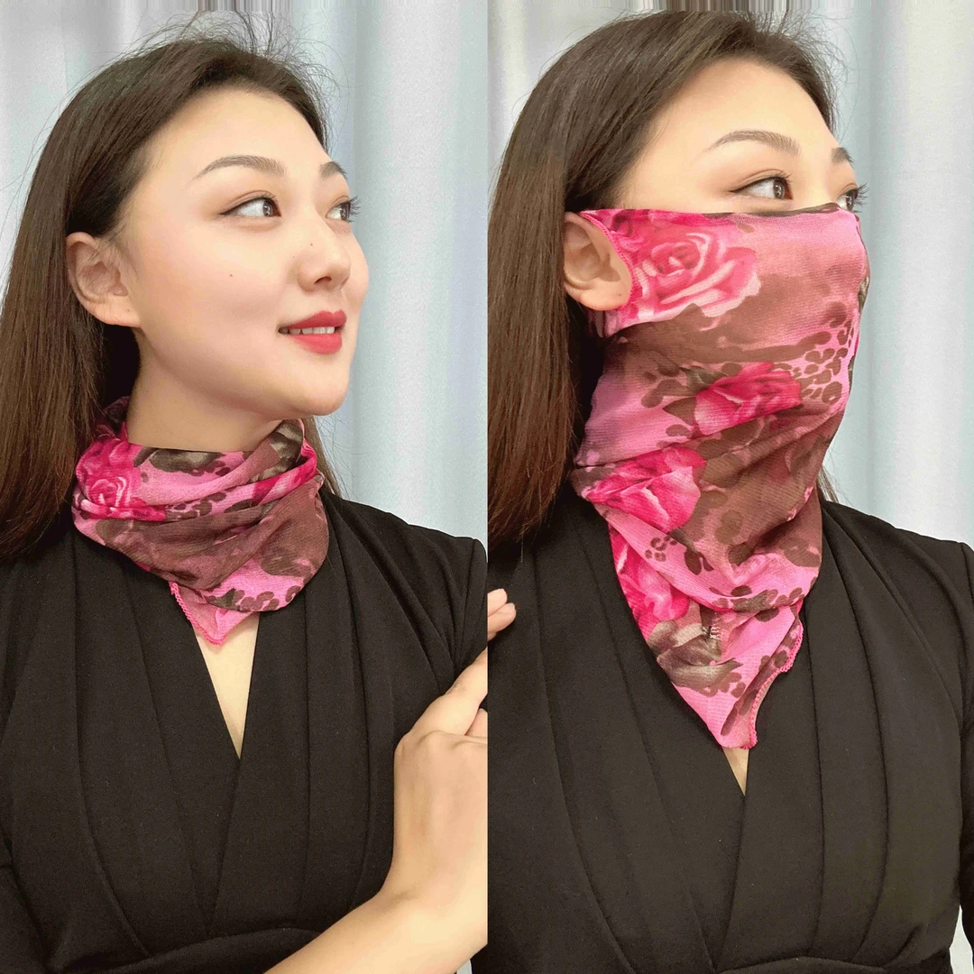 秋季穿搭防风透气保暖护颈多功能脖套假领子女士时尚骑行