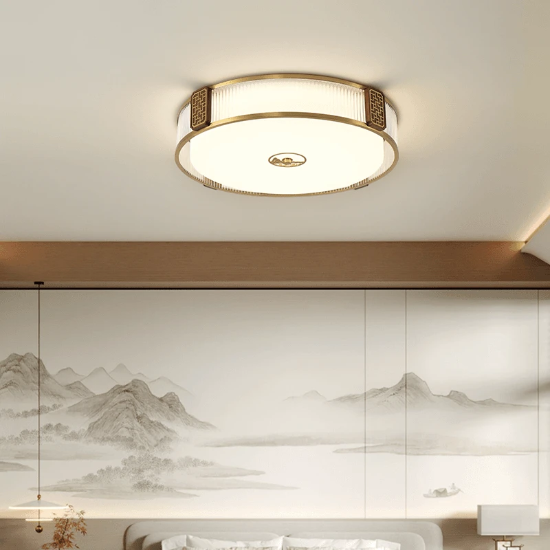 新中式吸顶灯灯饰圆形客厅灯2024年新款禅意中国风卧室灯房间