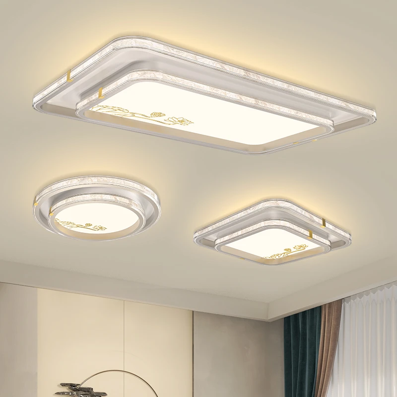 新中式吸顶灯珐琅彩客厅灯卧室灯简约大气书房餐厅灯具现代中式灯