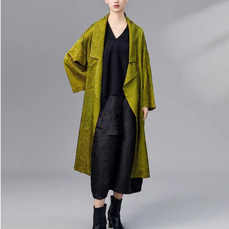 【016】复古宽松中式中长款风衣秋季