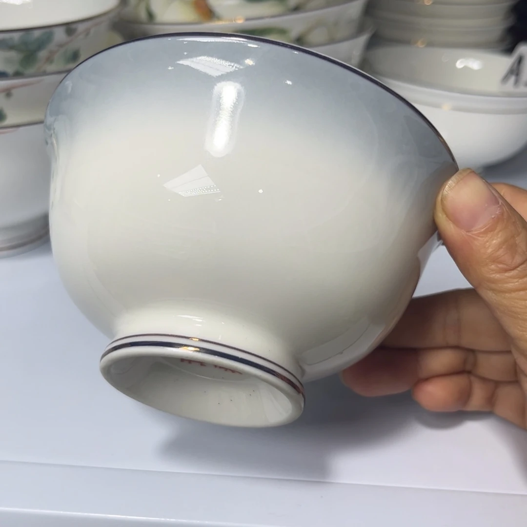 瓷片渐变碗十个4.5寸