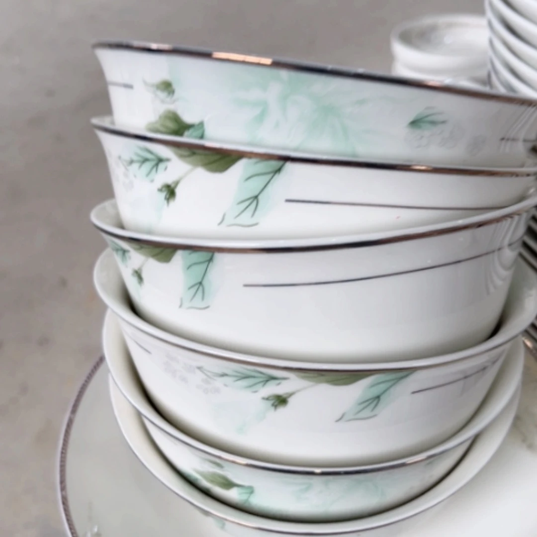 【闪购商品】陶瓷盘春风六寸面碗6个瑕疵