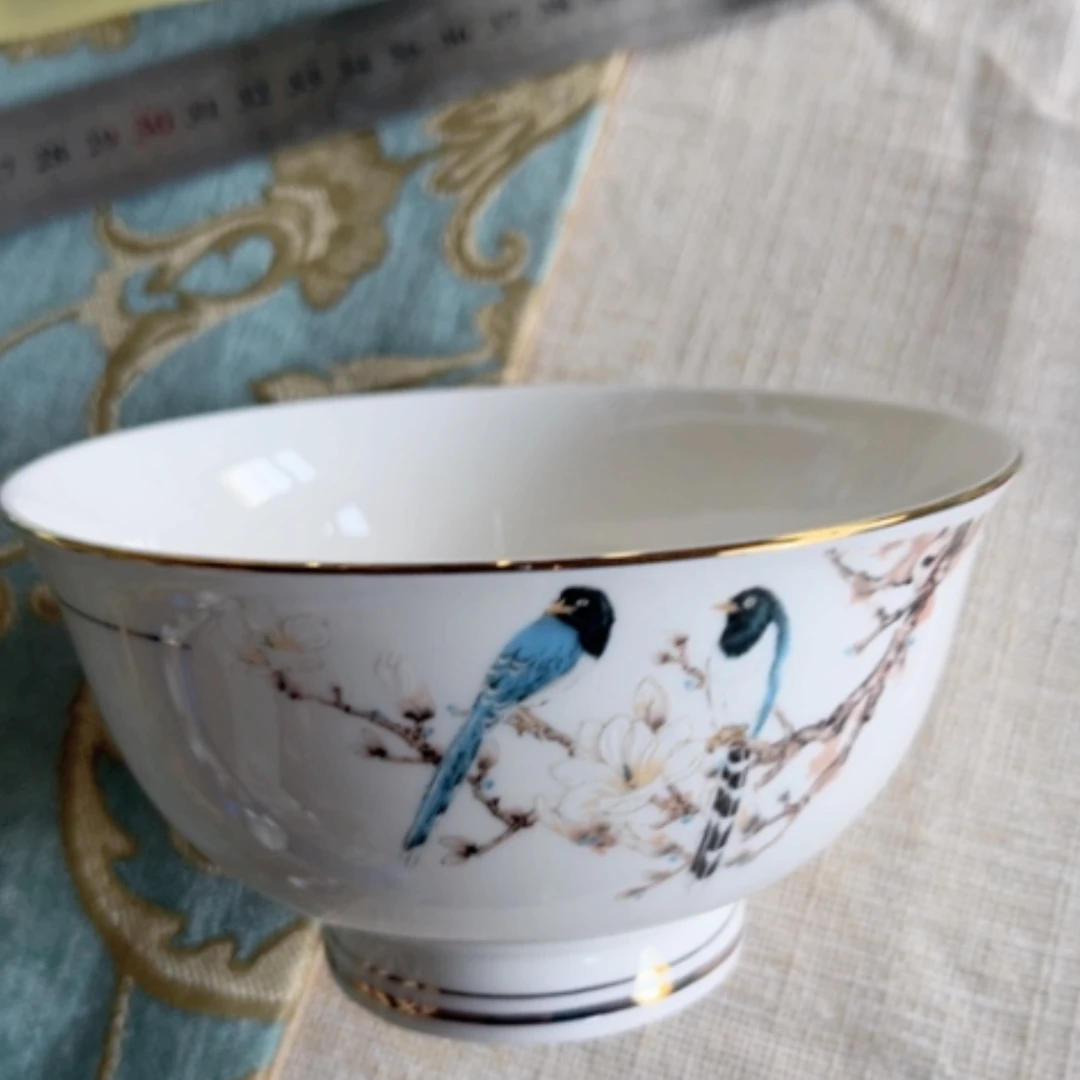 【闪购商品】陶瓷盘喜鹊五寸六个瑕疵