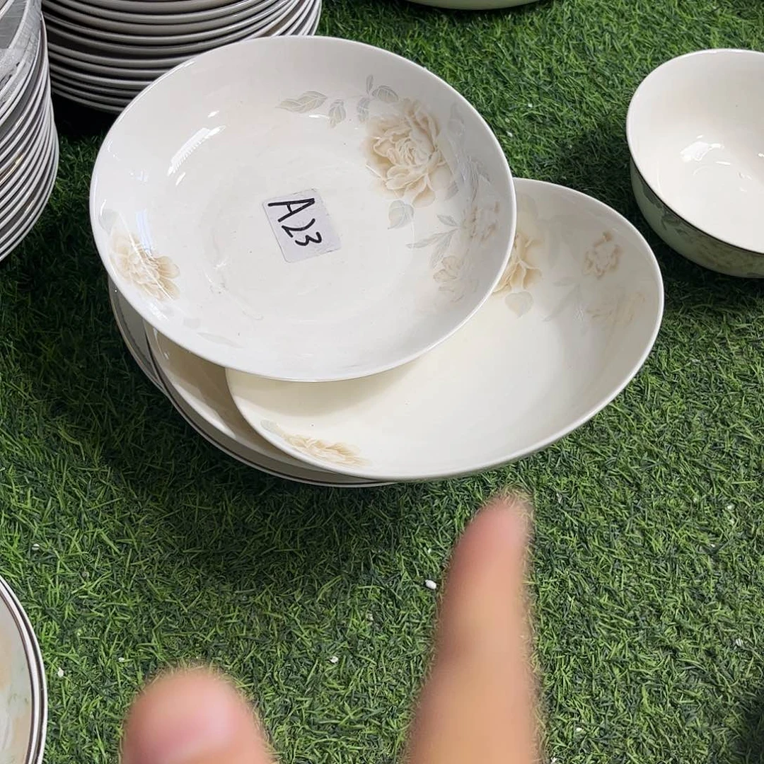 瓷片A23八寸混搭盘六个微瑕