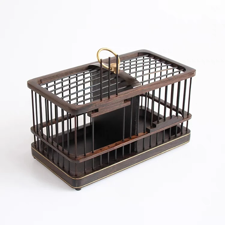 高档双层蝈蝈笼子精品两室血檀腰包送礼文玩鸣虫虫具