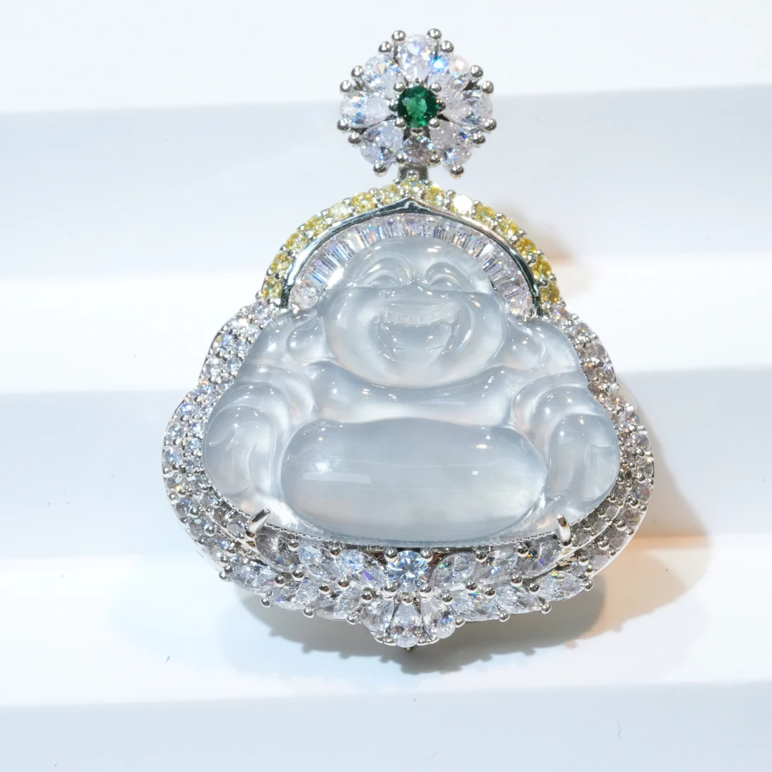 天然A货翡翠大佛公翡翠吊坠毛衣链吊坠(多样性发一件)