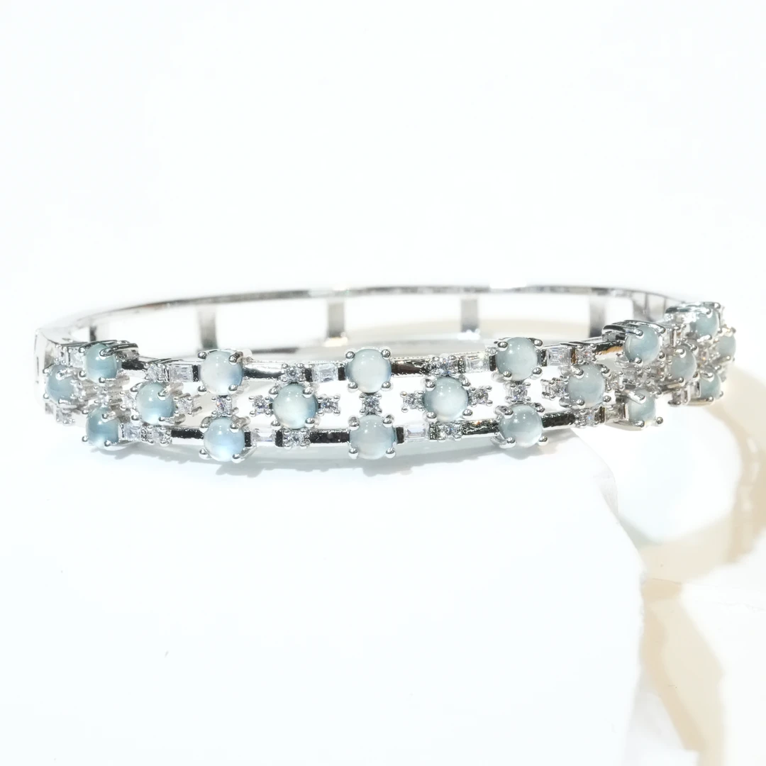 天然A货翡翠蛋面手镯多样性发气质优雅时尚百搭小众镶嵌简约百搭