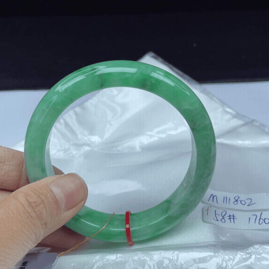 【闪购商品】翡翠手镯未镶嵌58退货需吊牌完好