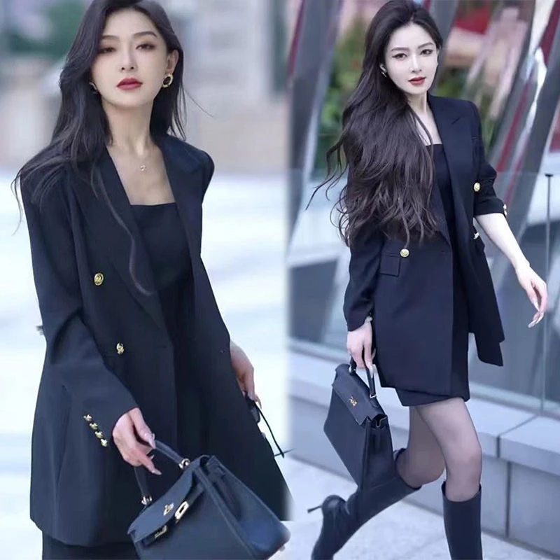 2025新款时尚西装显瘦洋气高级通勤网红气质春季套装裙两件套爆款