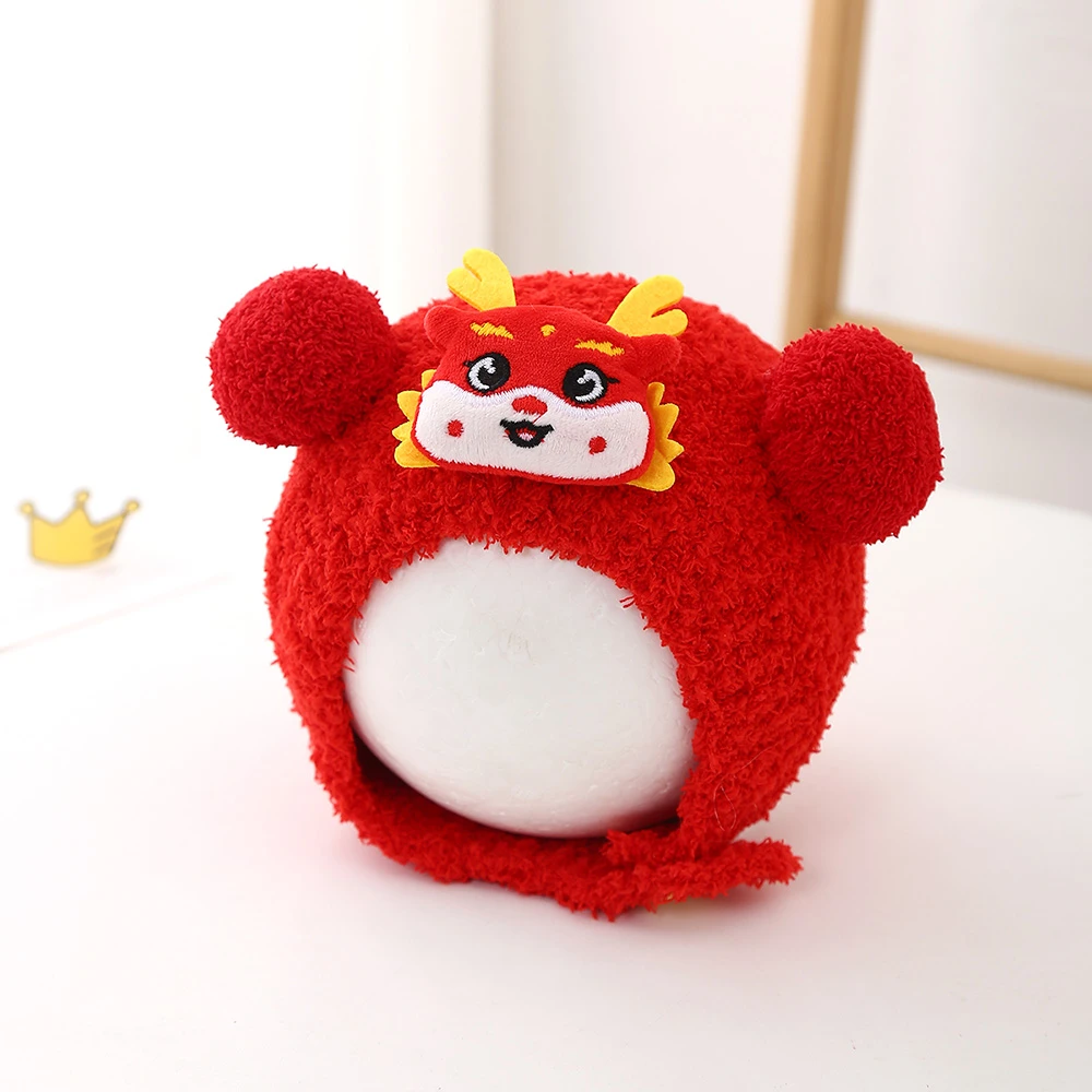 婴儿帽子秋冬季毛绒帽婴儿包头帽保暖男宝宝女童冬天超萌0-6-12月