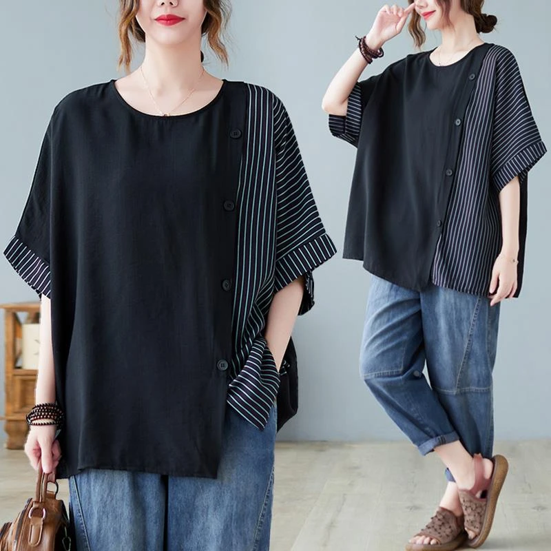 双11加肥加大码女装胖上衣胖妹妹时尚洋气中年妈妈显瘦短袖恤夏装