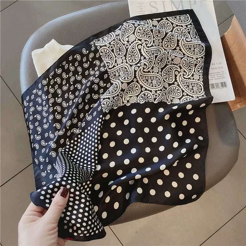 f70-2  丽景缎70*70左右气质丝巾方巾时尚 斑点腰果