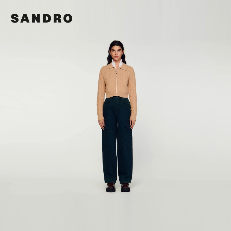 【博主同款】SANDRO女装法式美拉德设计感针织毛衣SFPCA00831