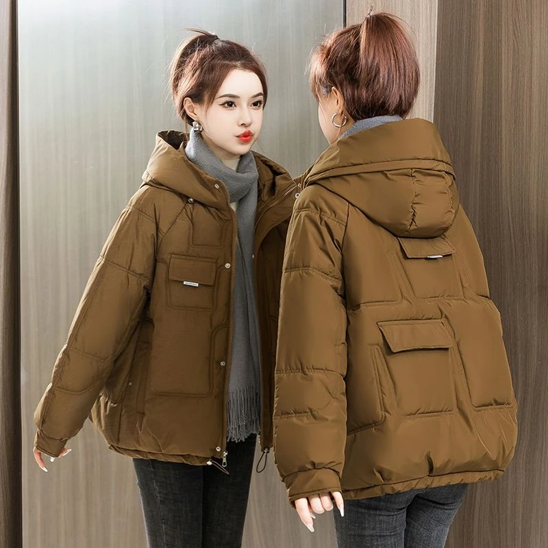 新款羽绒衣棉服女冬季外穿百搭宽松棉衣2023韩版短款棉袄加厚面包