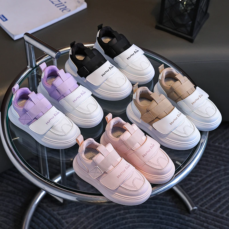 女童板鞋儿童鞋子2025新款秋冬皮面男童软底运动鞋防滑休闲鞋百搭