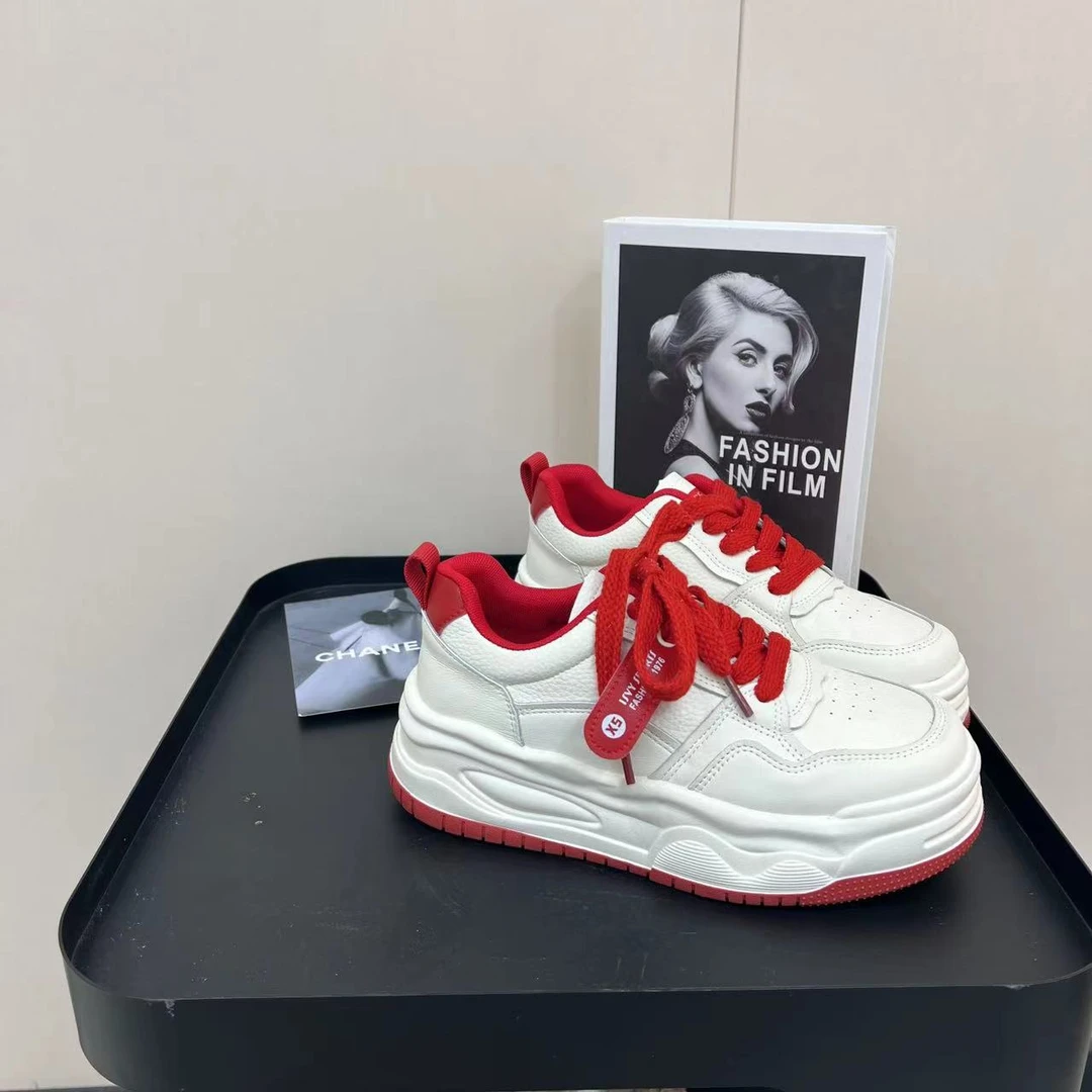 【妮子】24春季新款小白鞋女运动时尚百搭潮流ins风溶解底防滑板鞋