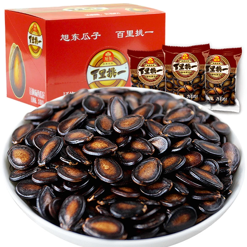 旭东百里挑一话梅味西瓜子30包坚果炒货零食批发黑瓜子散装小包