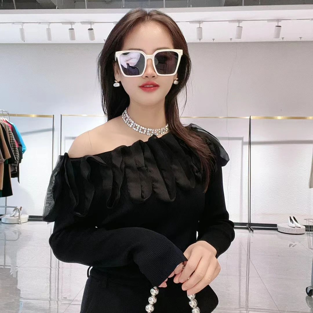 茜舞2025早春新品法式温柔气质修身针织上衣【13F705】