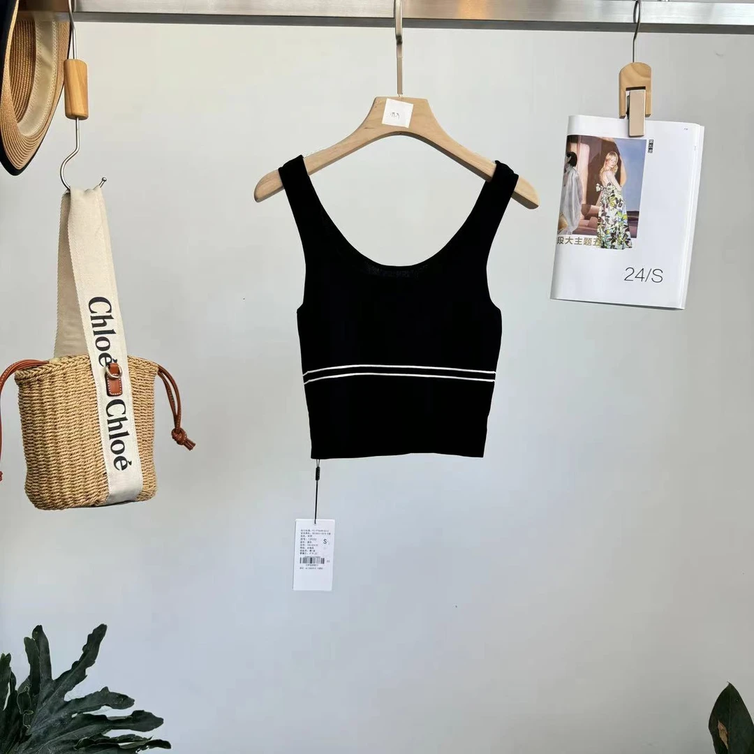 吊带背心时尚百搭打底美背女士黑色【12F033】