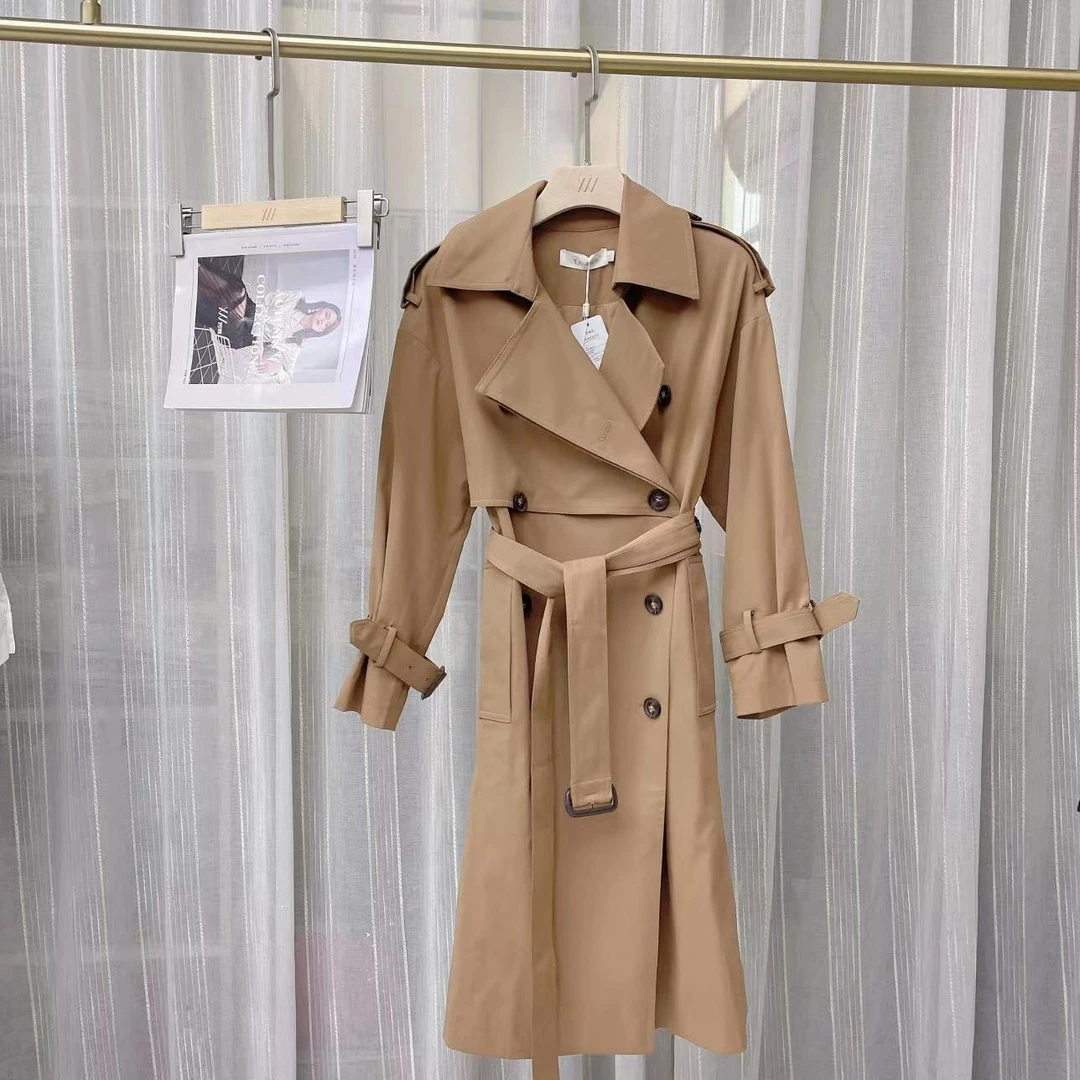 茜舞风衣女2024时尚百搭长款外套【317311】