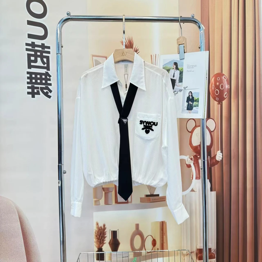 茜舞衬衫女士2025时尚气质百搭长袖衬衣【13C352】