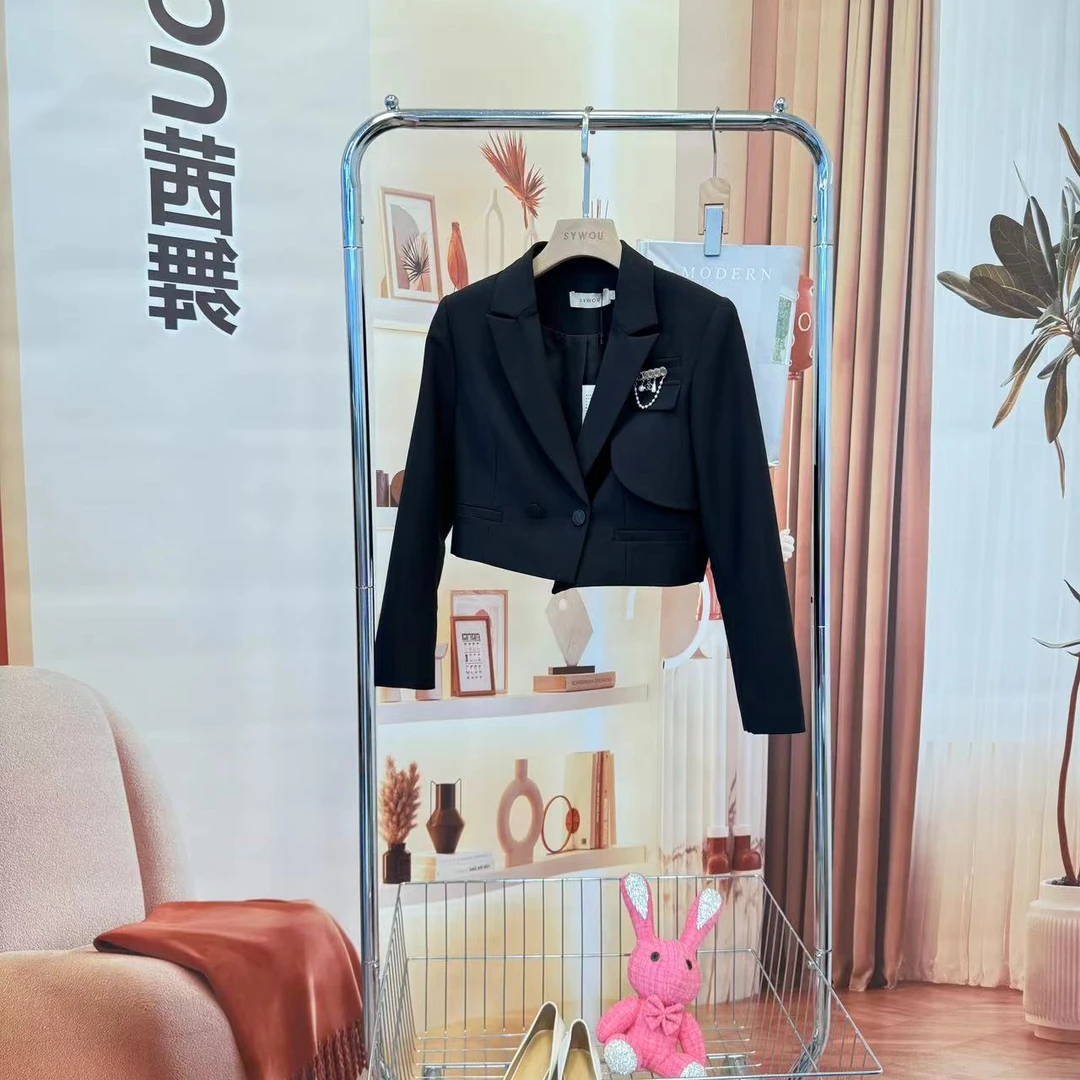 茜舞短款小西服女2025气质休闲百搭时尚西装外套【13A329】