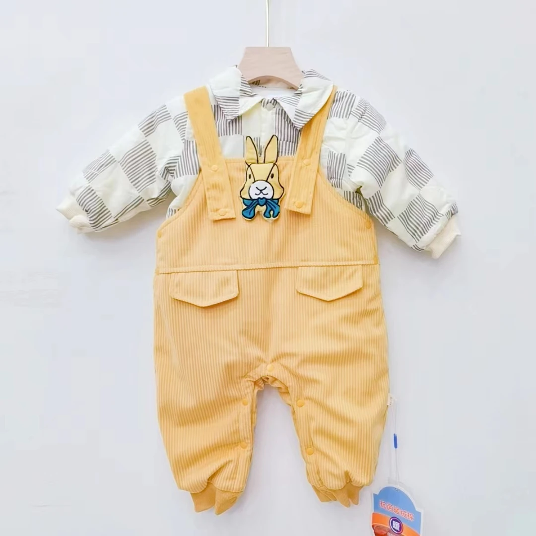 婴幼童加棉秋冬连体衣外出棉服
